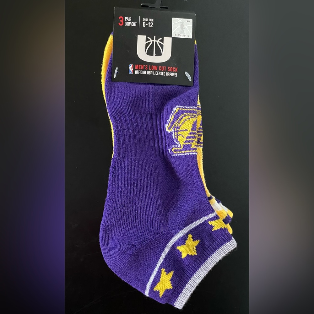 NBA La Lakers Quarter Mens Socks ( 3pk  )